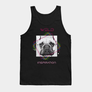 French Bulldog Dog Wild Nature Animal Illustration Art Drawing Tank Top